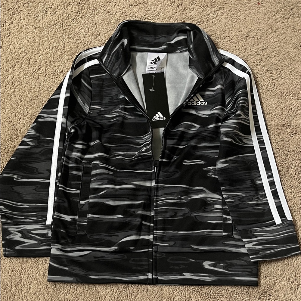 Adidas Monochrome Patterned Jacket